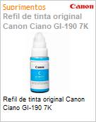 Refil de tinta original Canon Ciano GI-190 7K (Figura somente ilustrativa, no representa o produto real)